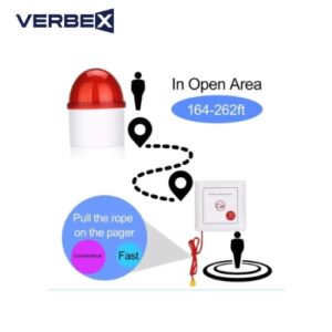 Verbex VT-TH104 Caregiver Pager Alarm & Call System for Home Safety
